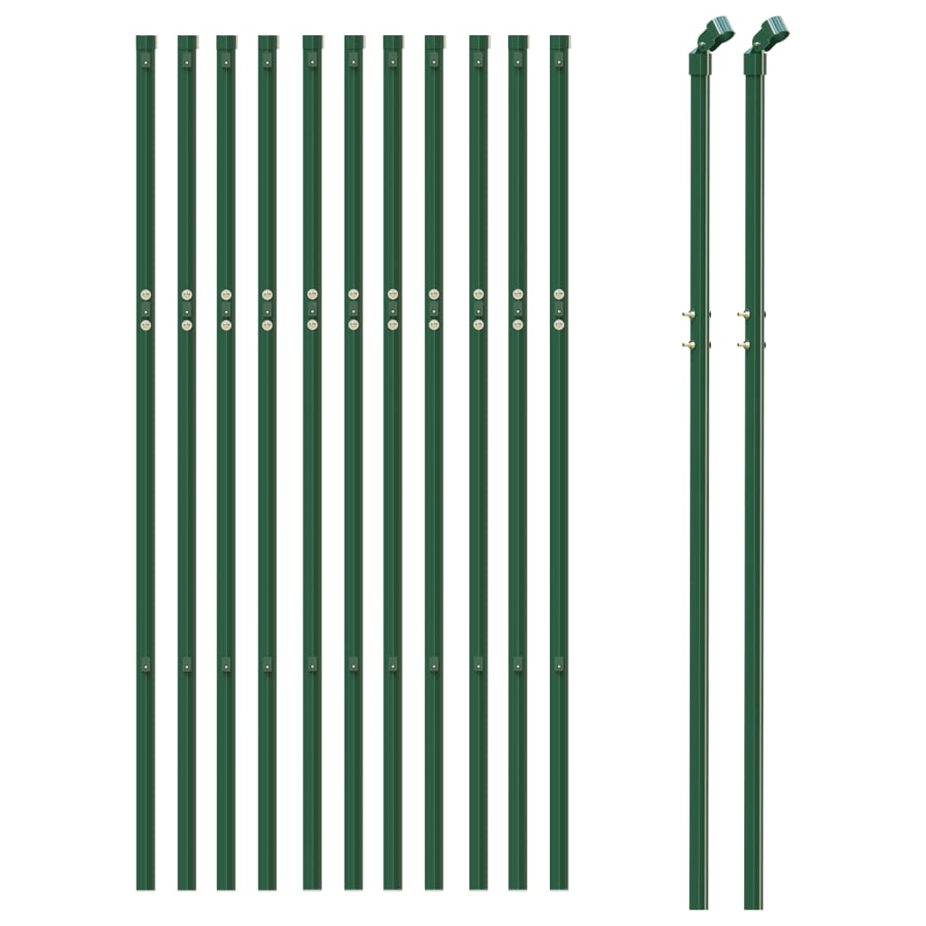 Wire Mesh Fence Green 1x25 m Galvanised Steel