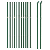 Wire Mesh Fence Green 1x25 m Galvanised Steel - Side View