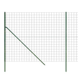 Wire Mesh Fence Green 1.4x25 m Galvanised Steel - 45-Degree Angle