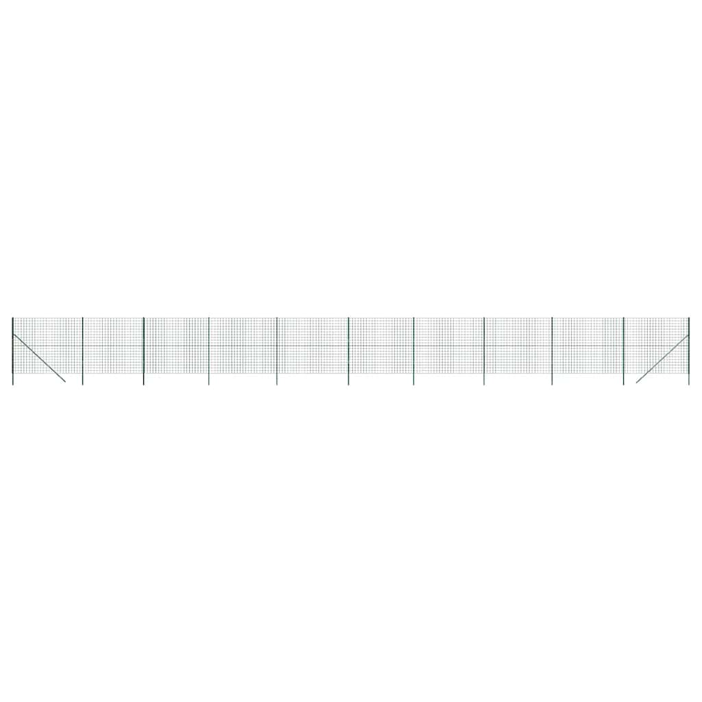 Wire Mesh Fence Green 1.6x25 m Galvanised Steel
