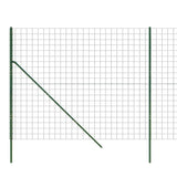 Wire Mesh Fence Green 1.6x25 m Galvanised Steel - 45-Degree Angle