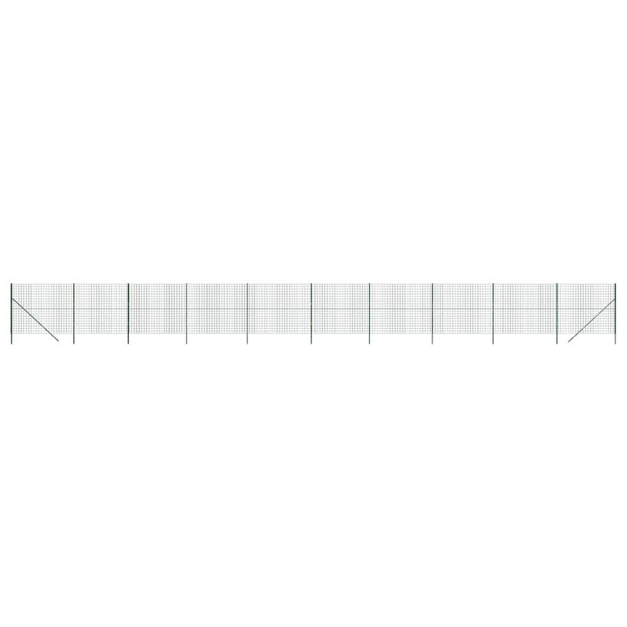 Wire Mesh Fence Green 1.8x25 m Galvanised Steel
