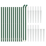 Wire Mesh Fence with Spike Anchors Green 1x25 m - Side View