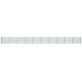 Wire Mesh Fence with Spike Anchors Green 1.6x25 m - Front View