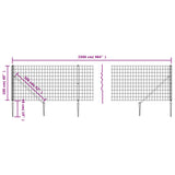 Wire Mesh Fence with Spike Anchors Green 1x25 m