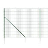 Wire Mesh Fence with Spike Anchors Green 1.8x25 m