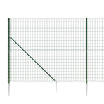 Wire Mesh Fence with Spike Anchors Green 1.8x25 m