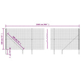 Wire Mesh Fence with Spike Anchors Green 1.8x25 m