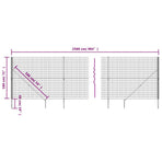 Wire Mesh Fence with Spike Anchors Green 1.8x25 m
