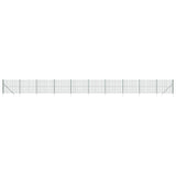 Wire Mesh Fence with Spike Anchors Green 1.4x25 m