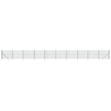 Wire Mesh Fence with Spike Anchors Green 1.4x25 m - Front View