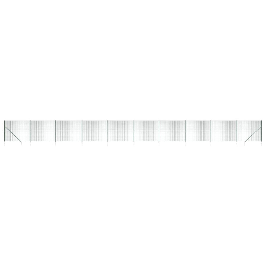 Wire Mesh Fence with Spike Anchors Green 1.8x25 m