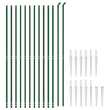 Wire Mesh Fence with Spike Anchors Green 1.8x25 m - Side View