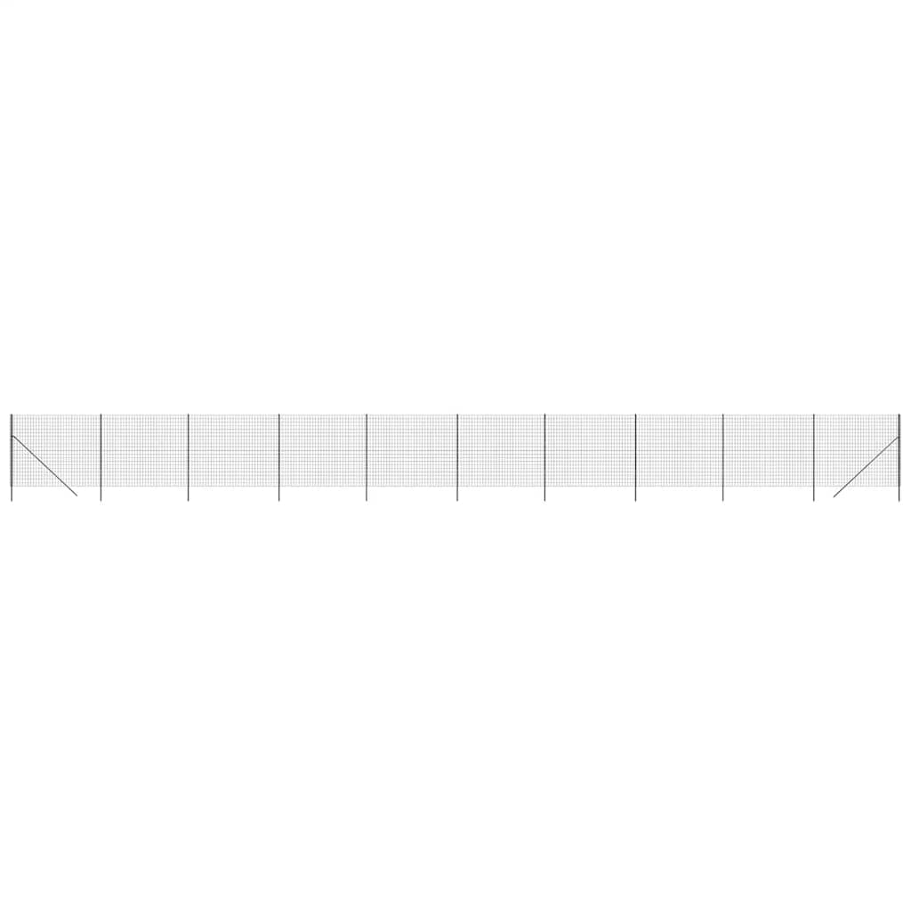 Wire Mesh Fence Anthracite 1.8x25 m Galvanised Steel