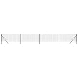 Wire Mesh Fence Anthracite 1x10 m Galvanised Steel - Front View