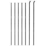 Wire Mesh Fence Anthracite 1.4x10 m Galvanised Steel - Side View