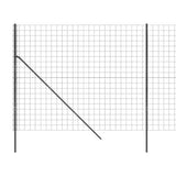 Wire Mesh Fence Anthracite 1.6x10 m Galvanised Steel - 45-Degree Angle