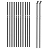 Wire Mesh Fence Anthracite 1.1x25 m Galvanised Steel - Side View