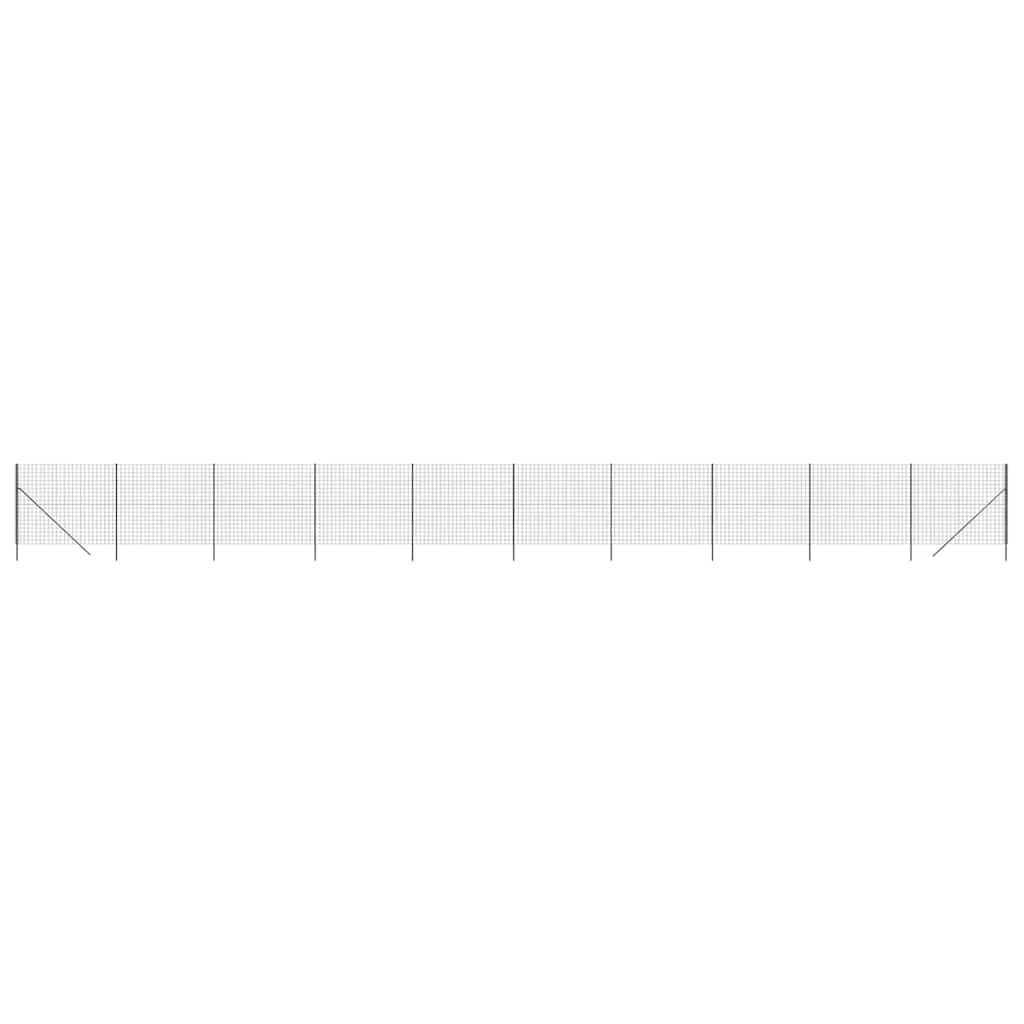 Wire Mesh Fence Anthracite 1.4x25 m Galvanised Steel