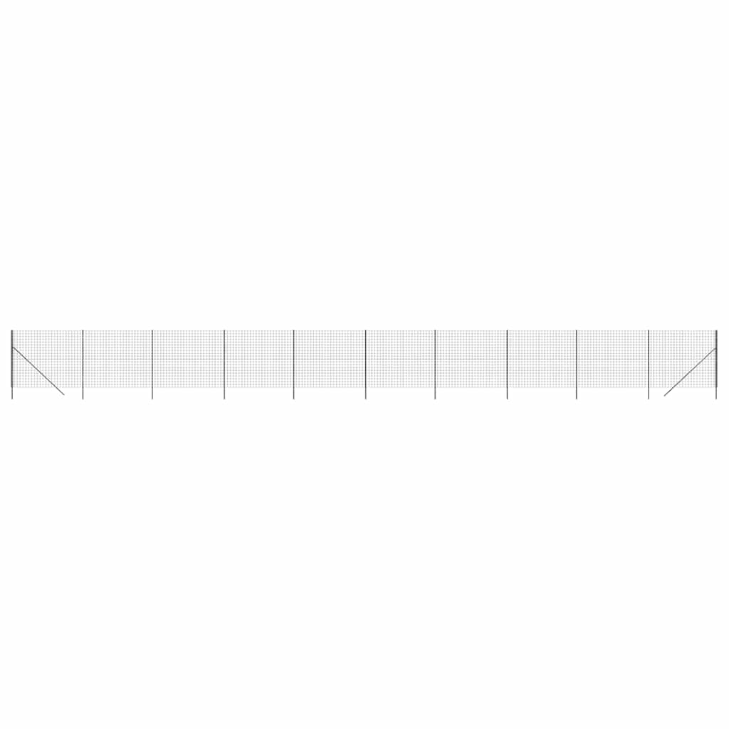 Wire Mesh Fence Anthracite 1.8x25 m Galvanised Steel