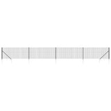 Wire Mesh Fence with Spike Anchors Anthracite 1.1x10 m