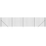 Wire Mesh Fence with Spike Anchors Anthracite 1.4x10 m