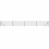 Wire Mesh Fence with Spike Anchors Anthracite 1x10 m - Front View
