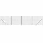 Wire Mesh Fence with Spike Anchors Anthracite 1.6x10 m