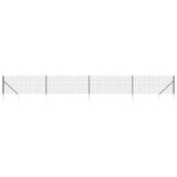 Wire Mesh Fence with Spike Anchors Anthracite 1.1x10 m