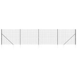Wire Mesh Fence with Spike Anchors Anthracite 1.6x10 m - Front View