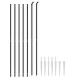 Wire Mesh Fence with Spike Anchors Anthracite 1.6x10 m