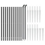 Wire Mesh Fence with Spike Anchors Anthracite 1.1x25 m - Side View