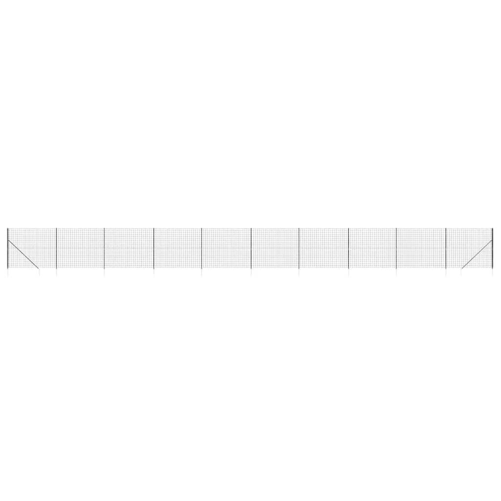 Wire Mesh Fence with Spike Anchors Anthracite 1.6x25 m