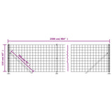 Wire Mesh Fence with Flange Anthracite 1.1x25 m - Rear View