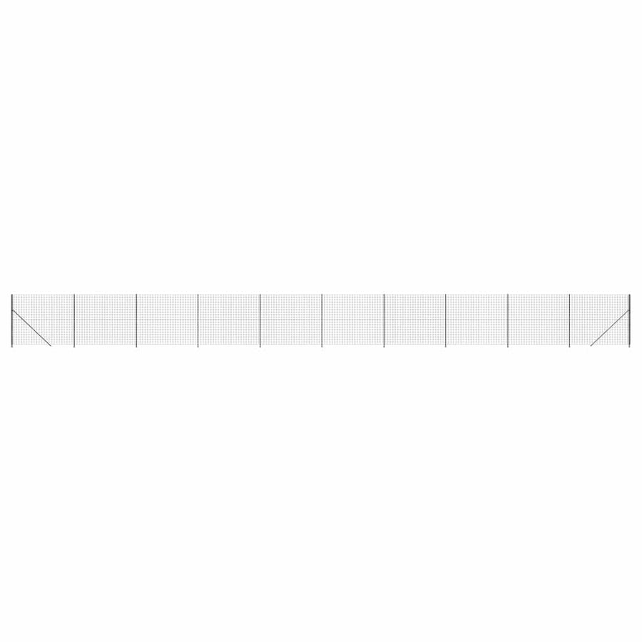 Wire Mesh Fence with Flange Anthracite 1.4x25 m