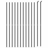 Wire Mesh Fence with Flange Anthracite 1.6x25 m