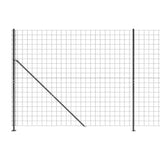Wire Mesh Fence with Flange Anthracite 1.6x25 m
