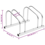 Bike Rack for 2 Bikes Galvanised Steel - Rear View