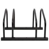 Bike Rack for 2 Bikes Black Steel - Front View