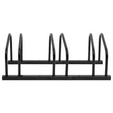 Bike Rack for 3 Bikes Black Steel - Front View