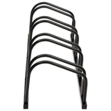 Bike Rack for 4 Bikes Black Steel - Side View