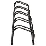 Bike Rack for 5 Bikes Black Steel - Side View