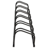Bike Rack for 6 Bikes Black Steel - Side View