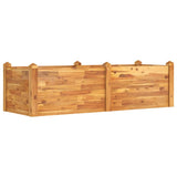 Garden Raised Bed 160x60x44 cm Solid Wood Acacia - Front View