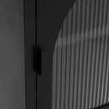 Nightstand Black 50x35x60 cm Glass and Steel