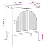 Nightstand Black 50x35x60 cm Glass and Steel - Extra Image