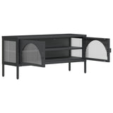 TV Cabinet Black 105x35x50 cm Glass and Steel