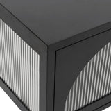 TV Cabinet Black 105x35x50 cm Glass and Steel