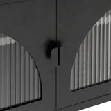 TV Cabinet Black 105x35x50 cm Glass and Steel