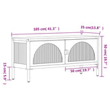 TV Cabinet Black 105x35x50 cm Glass and Steel